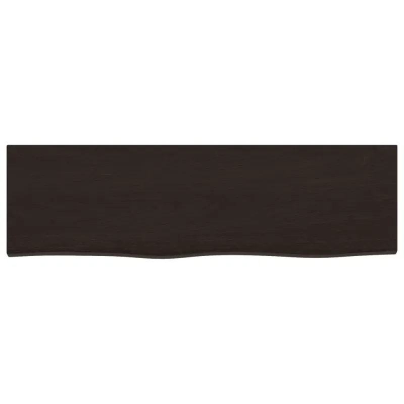 Sieninė lentyna, tamsiai ruda, 100x30x(2-4) cm, ąžuolo masyvas