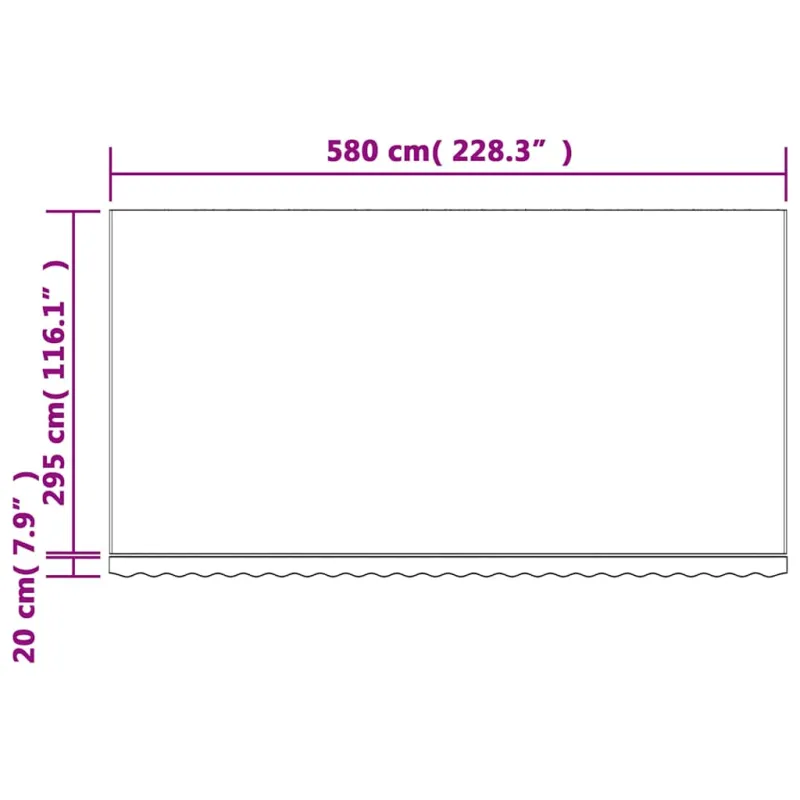 Pakaitinis audinys markizei, įvairių spalvų, 6x3m, dryžuotas