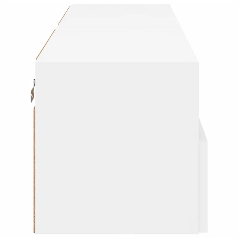 Sieninės TV spintelės, 2vnt., baltos, 60x30x30cm, mediena
