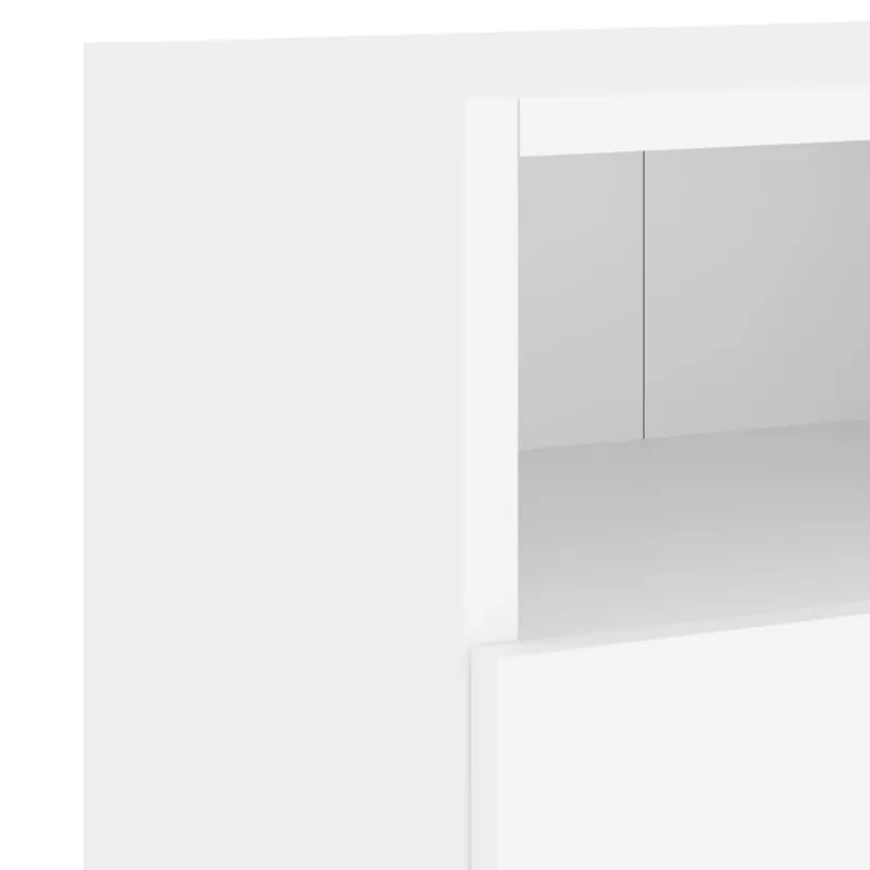 Sieninės TV spintelės, 2vnt., baltos, 60x30x30cm, mediena