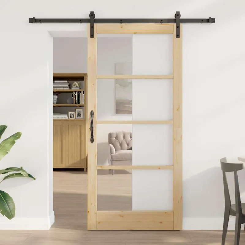 Slankios durys ORKDAL Natūrali ir juoda 93 x 202 cm