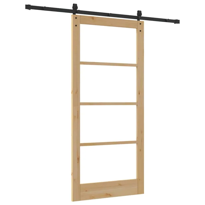 Slankios durys ORKDAL Natūrali ir juoda 93 x 202 cm