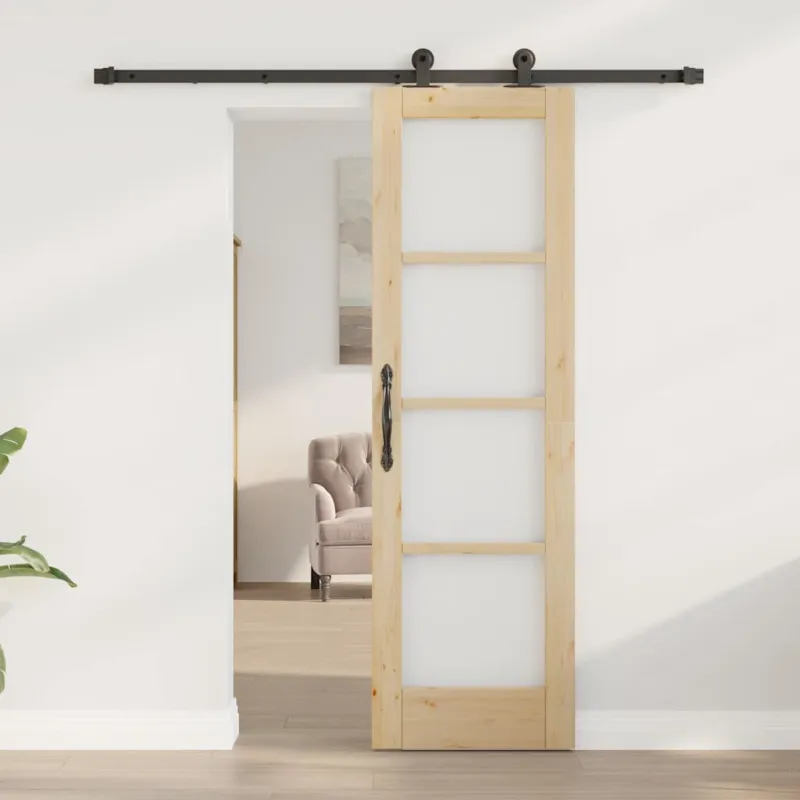 Slankios durys ORKDAL Natūrali ir juoda 61 x 198,5 cm