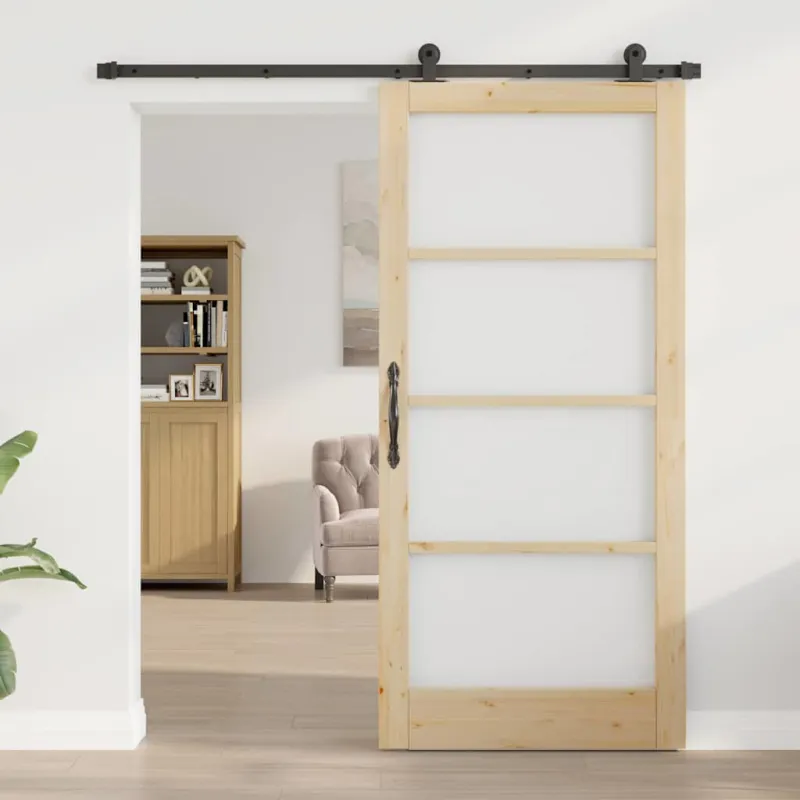 Slankios durys ORKDAL Natūrali ir juoda 93 x 202 cm