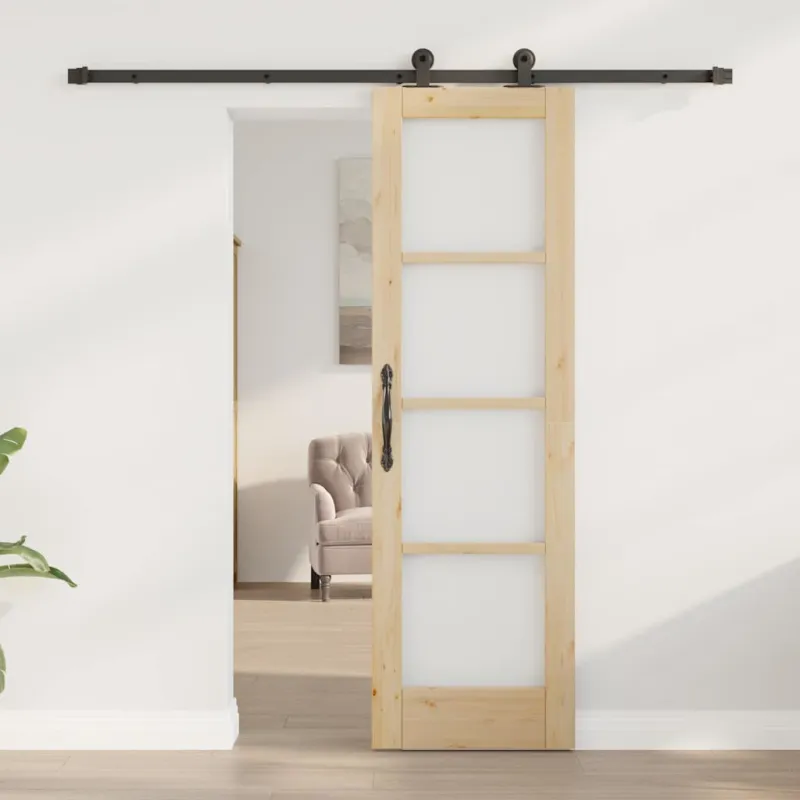 Slankios durys ORKDAL Natūrali ir juoda 61 x 198,5 cm