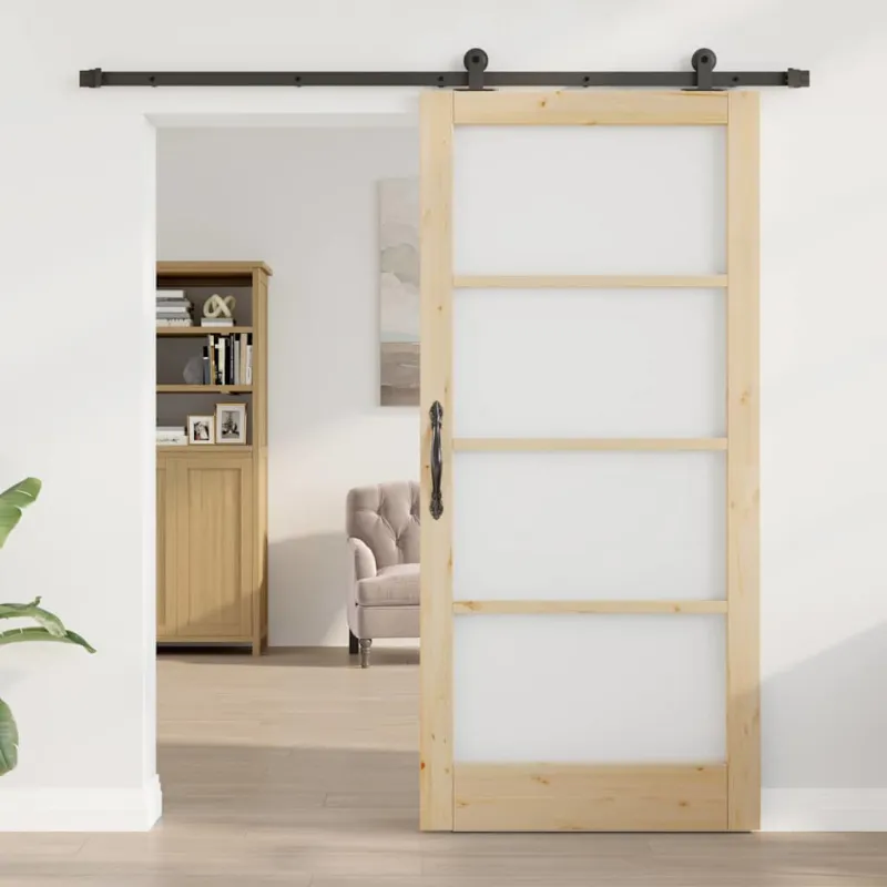 Slankios durys ORKDAL Natūrali ir juoda 93 x 202 cm