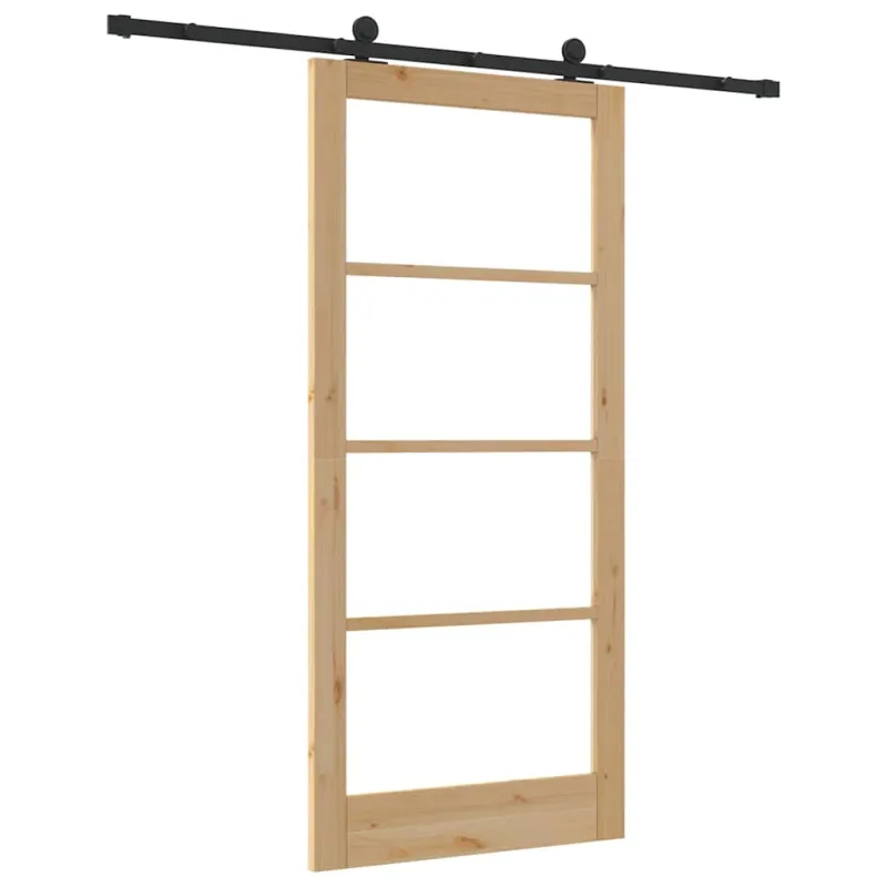 Slankios durys ORKDAL Natūrali ir juoda 93 x 202 cm