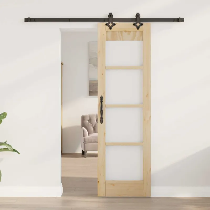 Slankios durys ORKDAL Natūrali ir juoda 61 x 198,5 cm