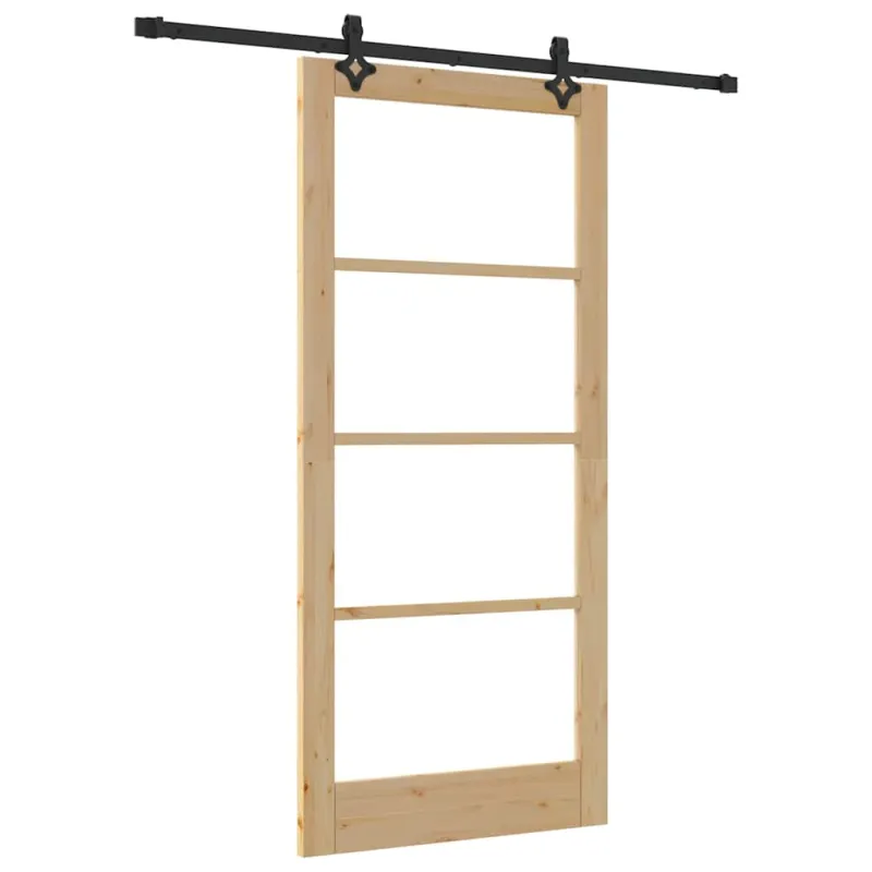 Slankios durys ORKDAL Natūrali ir juoda 93 x 202 cm