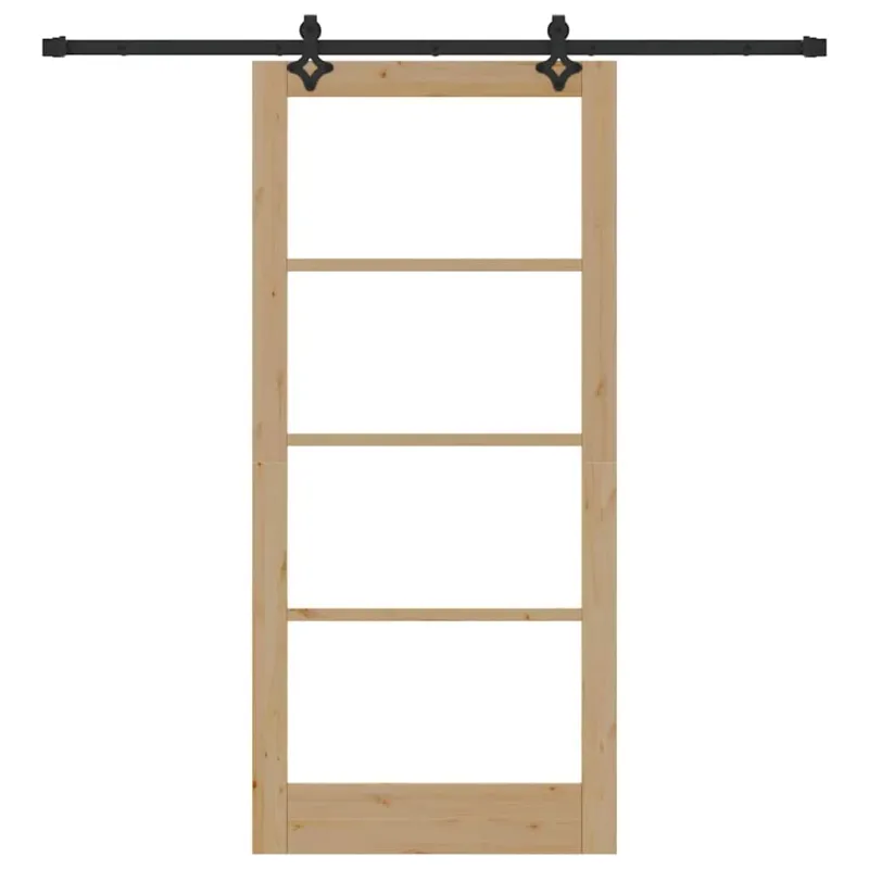 Slankios durys ORKDAL Natūrali ir juoda 93 x 202 cm