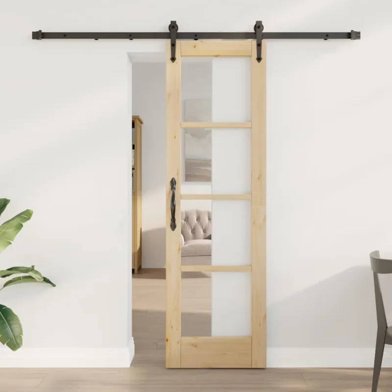 Slankios durys Natūrali ir juoda 61 x 198,5 cm