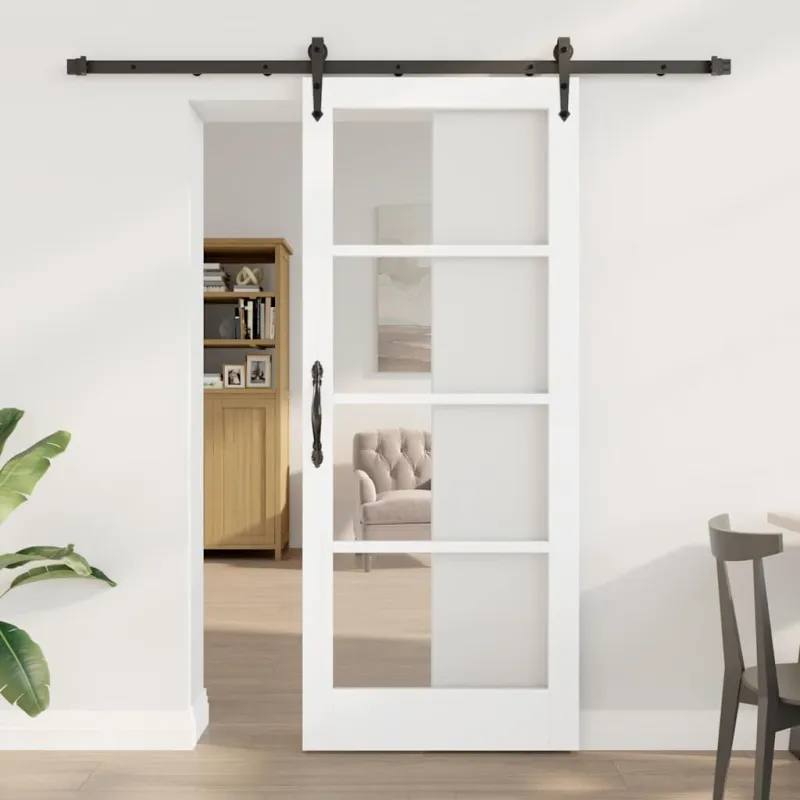 Slankios durys Balta ir juoda 83 x 202 cm