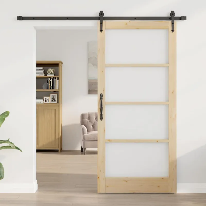 Slankios durys Natūrali ir juoda 93 x 202 cm