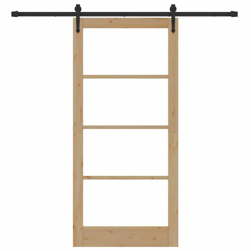 Slankios durys Natūrali ir juoda 93 x 202 cm