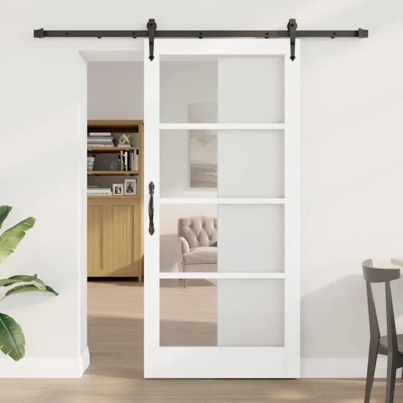 Slankios durys Balta ir juoda 93 x 202 cm