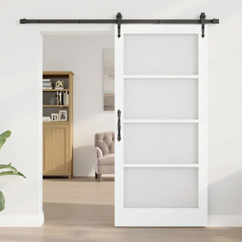 Slankios durys Balta ir juoda 93 x 202 cm