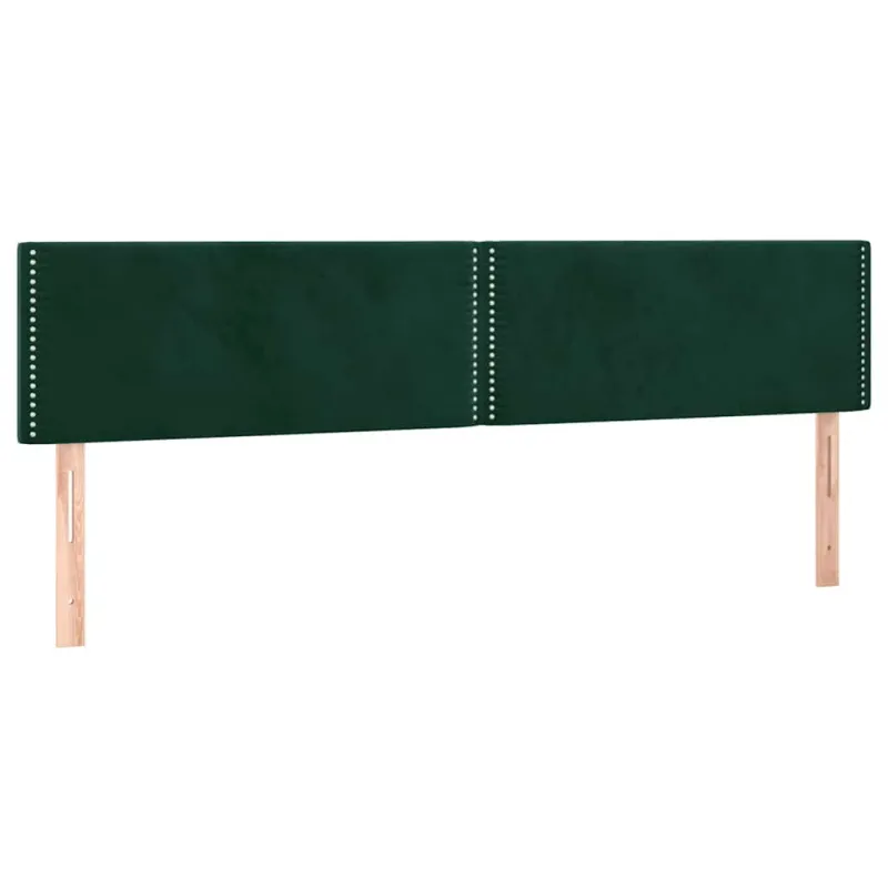 Galvūgalis su LED, tamsiai žalias, 180x5x78/88cm, aksomas