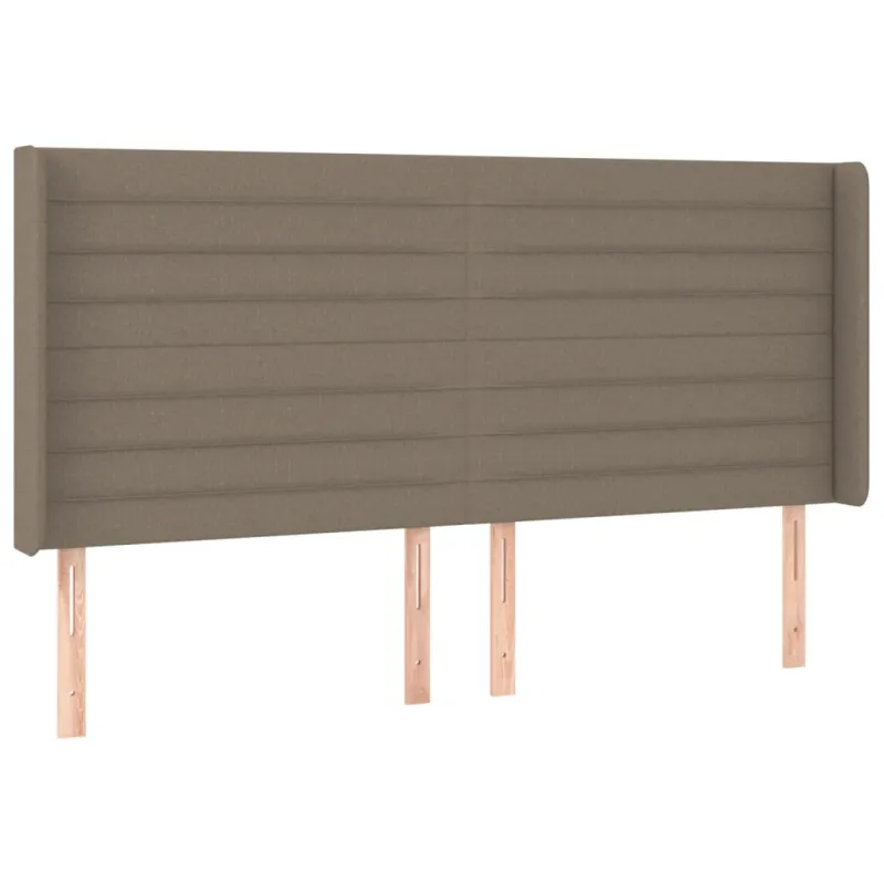 Galvūgalis su LED, taupe spalvos, 163x16x118/128cm, audinys