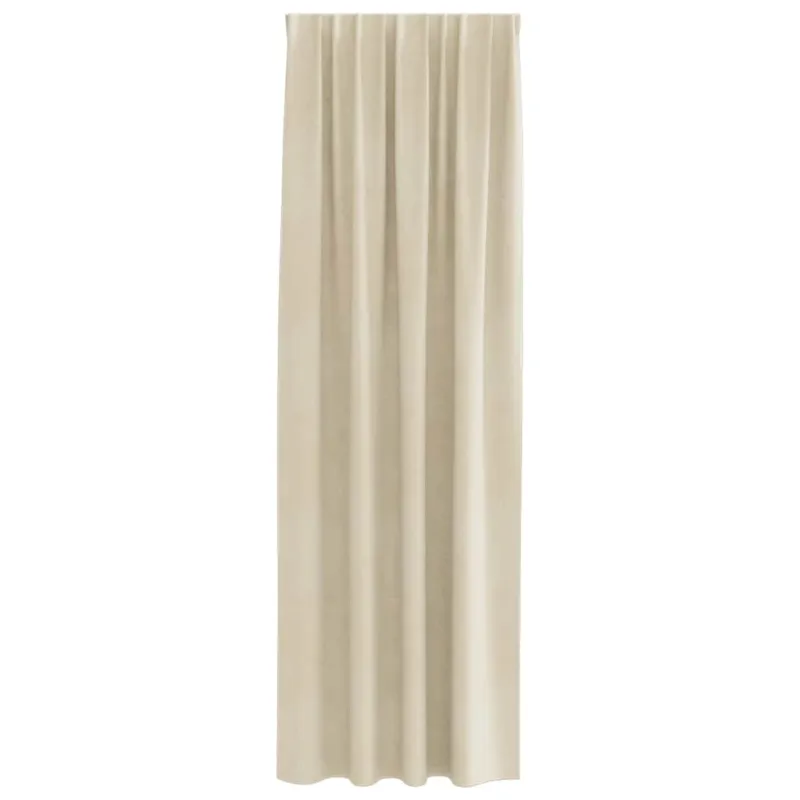 Užtemdymo užuolaidos 2 pcs Kreminė 140 x 245 cm Aksomas