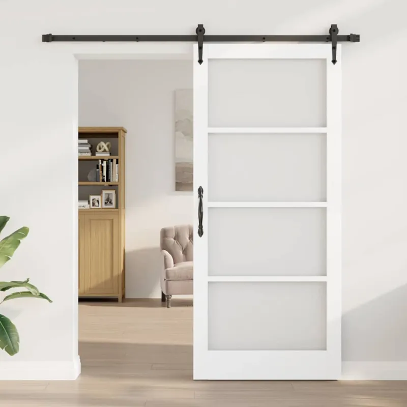 Slankios durys Balta ir juoda 93 x 211 cm