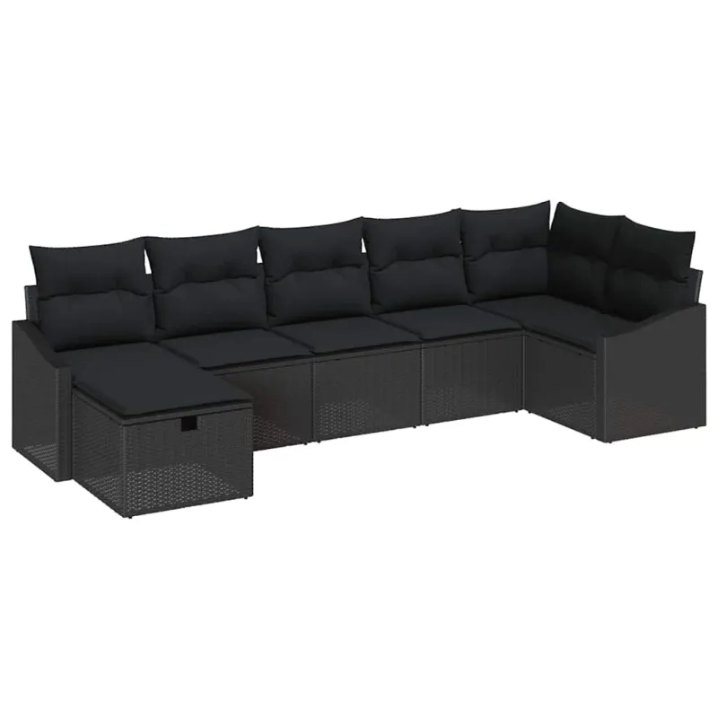 Sofos komplektas su pagalve 7 pcs poliratanas