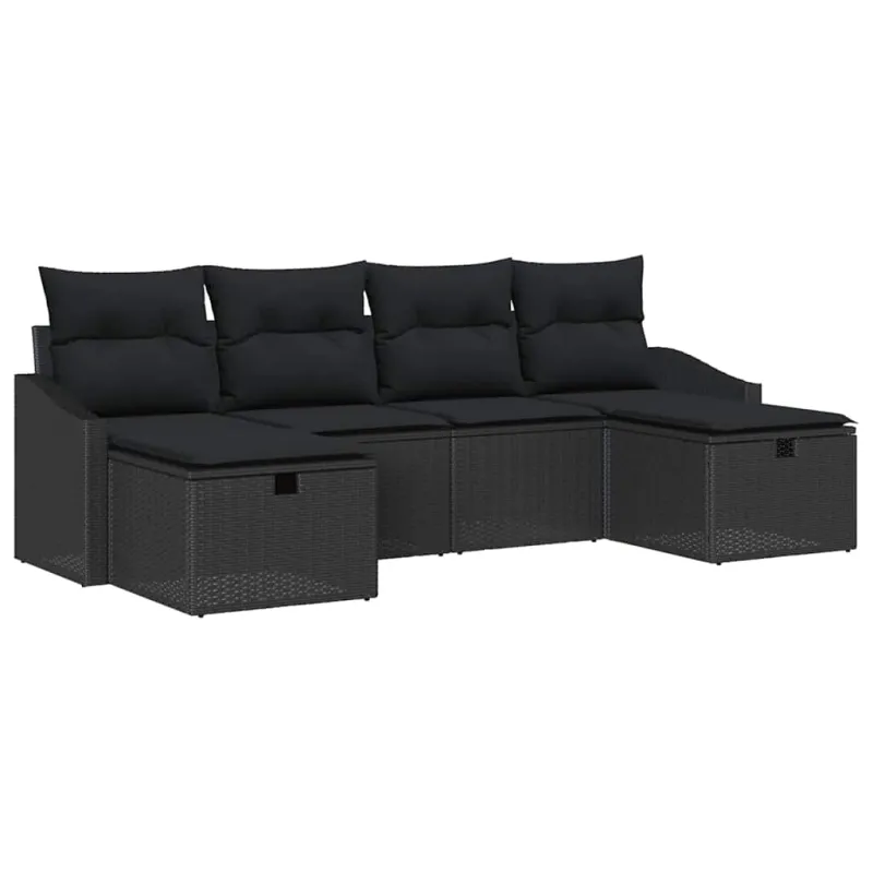 Sofos komplektas su pagalve 6 pcs poliratanas