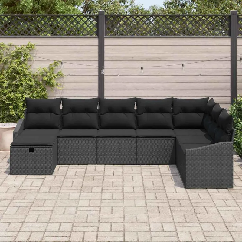 Sofos komplektas su pagalve 8 pcs poliratanas