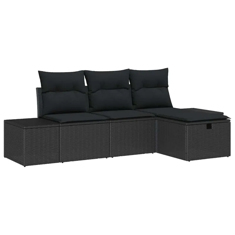 Sofos komplektas su pagalve 4 pcs poliratanas