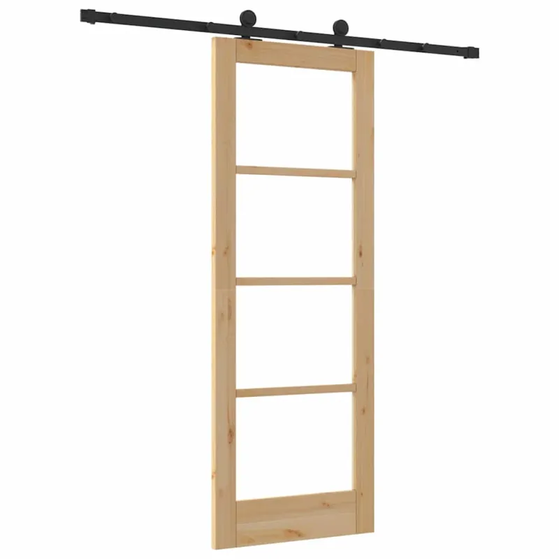 Slankios durys ORKDAL Natūrali ir juoda 73,5 x 198,5 cm