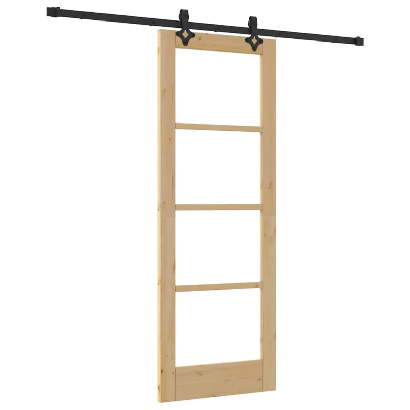 Slankios durys ORKDAL Natūrali ir juoda 73,5 x 198,5 cm