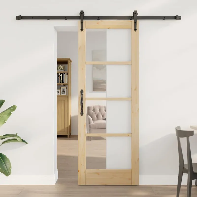 Slankios durys Natūrali ir juoda 73,5 x 198,5 cm