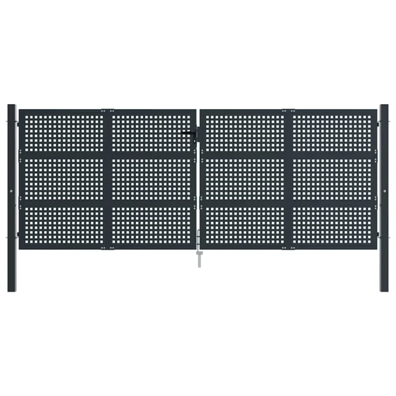 Sodo vartai, antracito spalvos, 400x125 cm, plienas