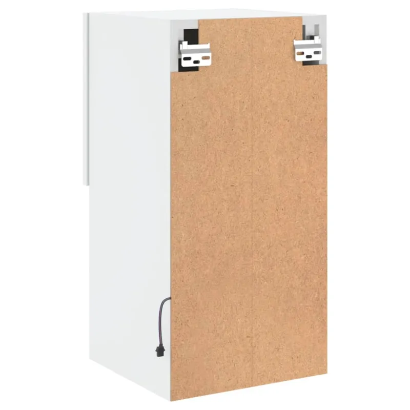 TV spintelės su LED lemputėmis, 2vnt., baltos, 30,5x30x60cm