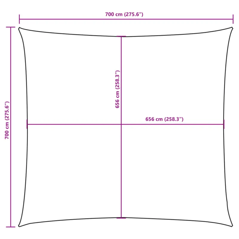 Uždanga nuo saulės, žalia, 2x2m, oksfordo audinys, kvadratinė