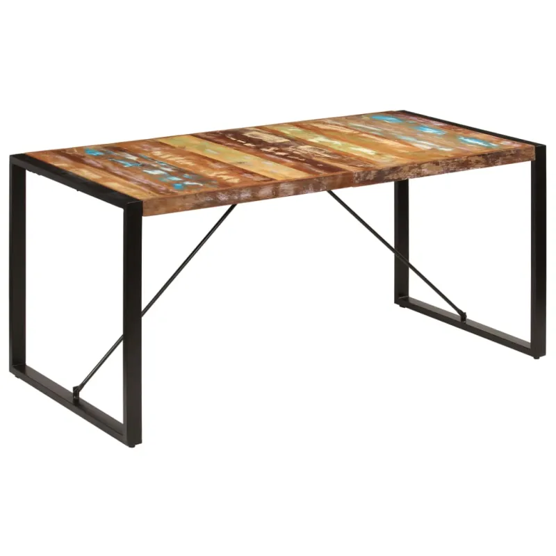 Valgomojo stalas, 160x80x75cm, perdirbtos medienos masyvas
