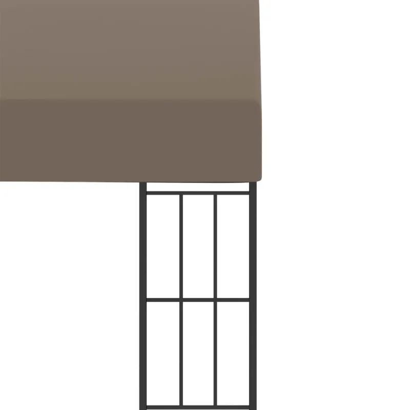 Prie sienos montuojama pavėsinė, taupe spalvos, 3x3m, audinys