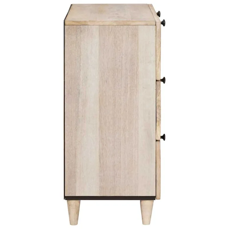 Kabalas 2 pcs Balta 120 x 33,5 x 75 cm mango medienos masyvas