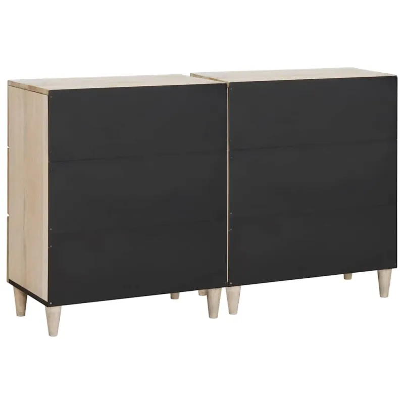 Kabalas 2 pcs Balta 120 x 33,5 x 75 cm mango medienos masyvas