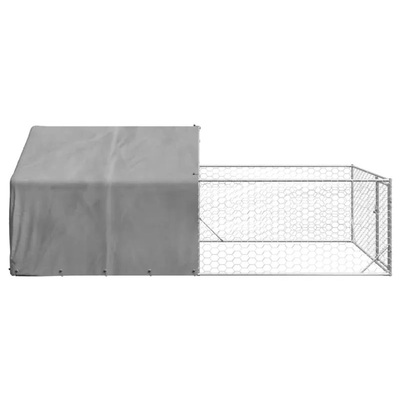 Lauko voljeras šunims su aptvaru, 5x2x1,5m, plienas