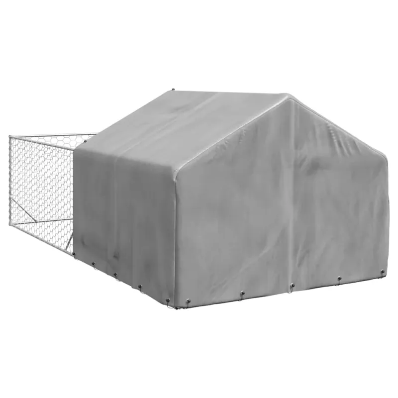 Lauko voljeras šunims su aptvaru, 5x2x1,5m, plienas