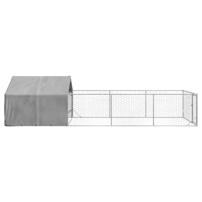 Lauko voljeras šunims su aptvaru, 7x2x1,5m, plienas