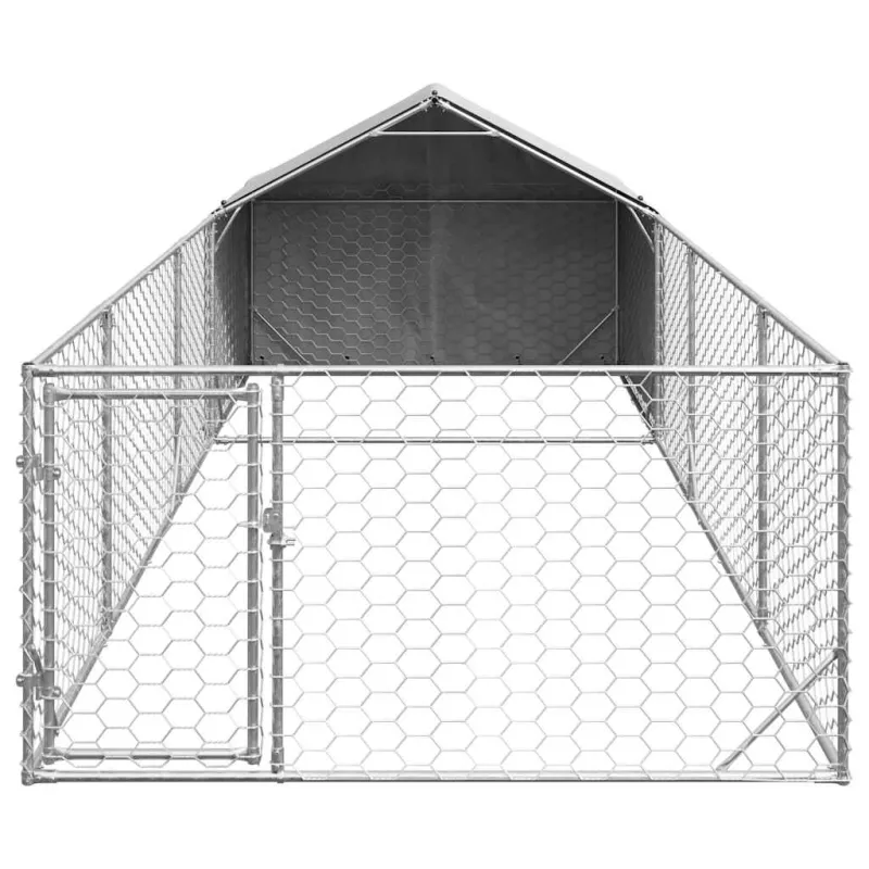 Lauko voljeras šunims su aptvaru, 6x2x1,5m, plienas