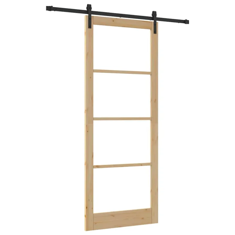 Slankios durys ORKDAL Natūrali ir juoda 93 x 232 cm