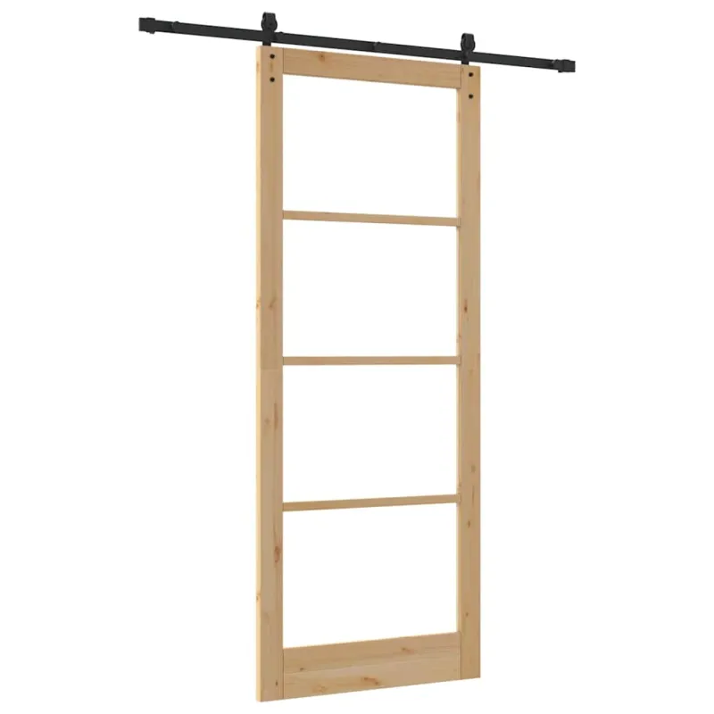 Slankios durys ORKDAL Natūrali ir juoda 93 x 232 cm