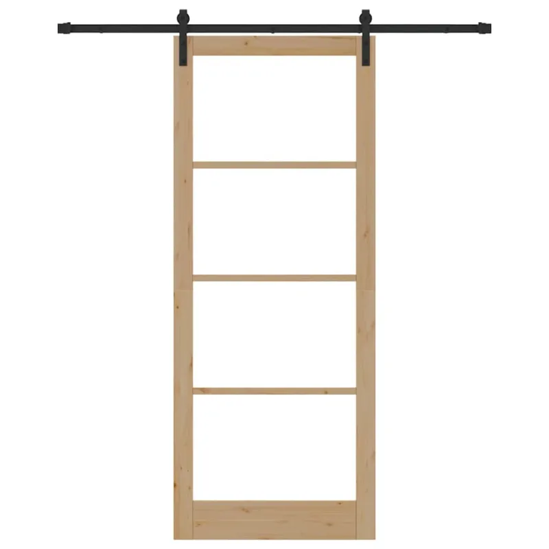 Slankios durys ORKDAL Natūrali ir juoda 93 x 232 cm