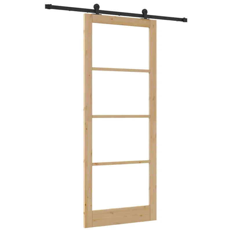 Slankios durys ORKDAL Natūrali ir juoda 93 x 232 cm