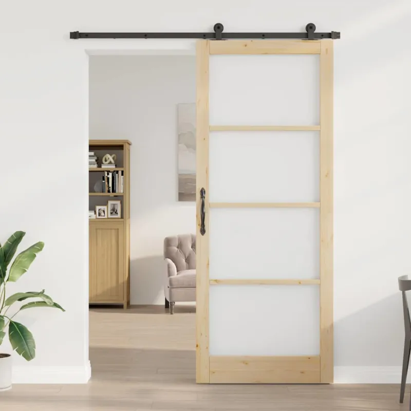 Slankios durys ORKDAL Natūrali ir juoda 93 x 232 cm