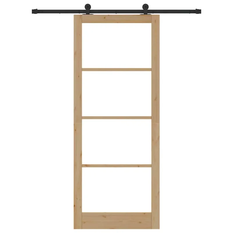 Slankios durys ORKDAL Natūrali ir juoda 93 x 232 cm