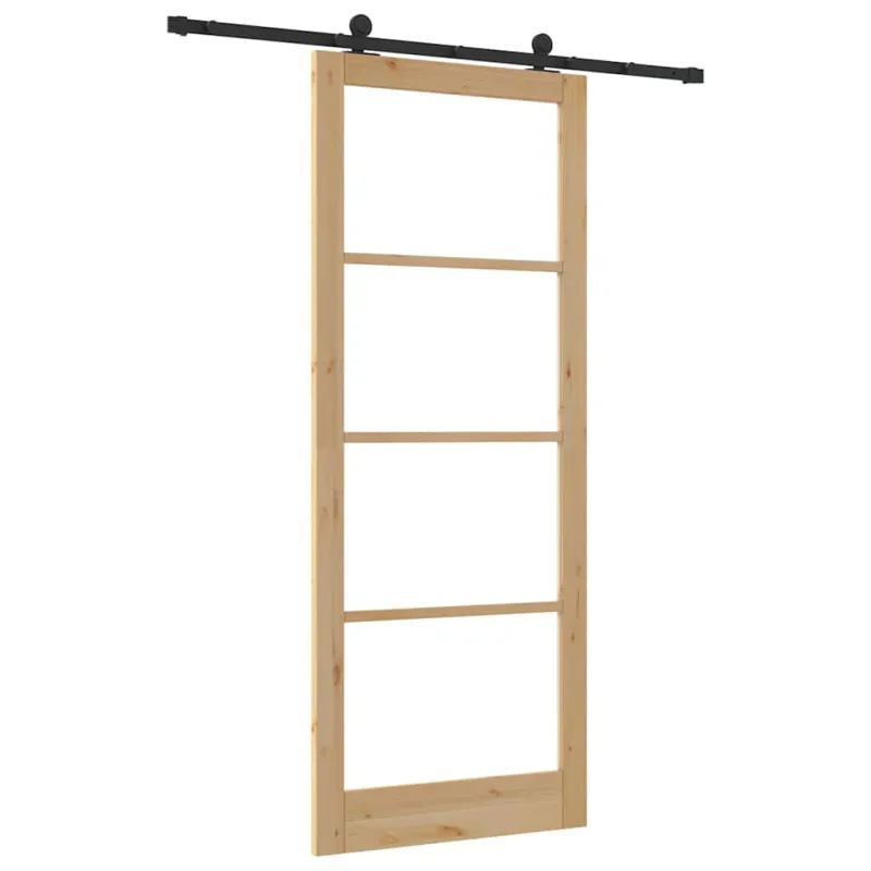 Slankios durys ORKDAL Natūrali ir juoda 93 x 232 cm