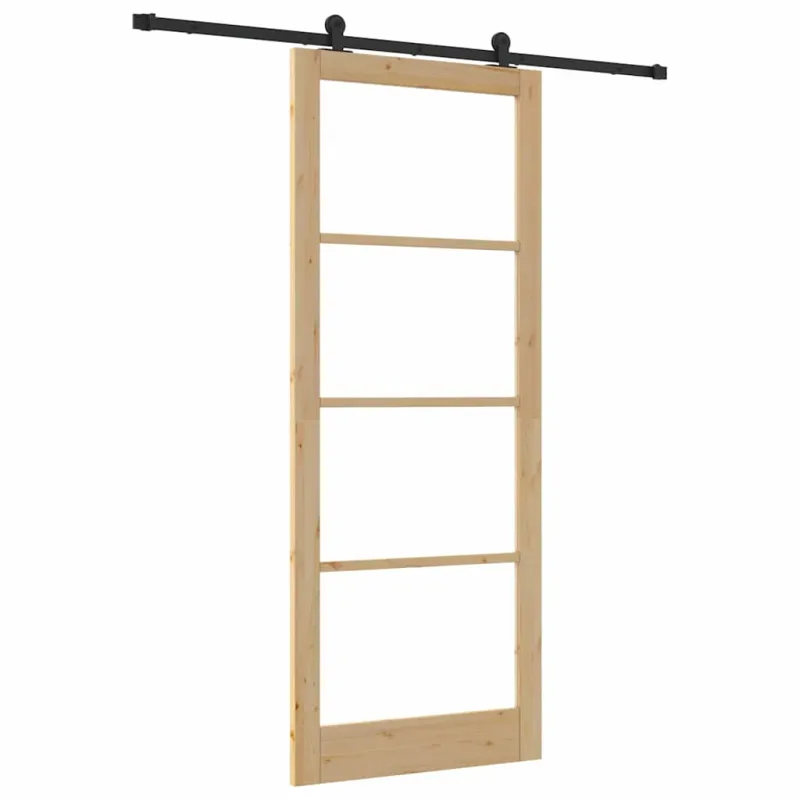 Slankios durys ORKDAL Natūrali ir juoda 93 x 232 cm